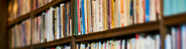 Books on a bookshelf